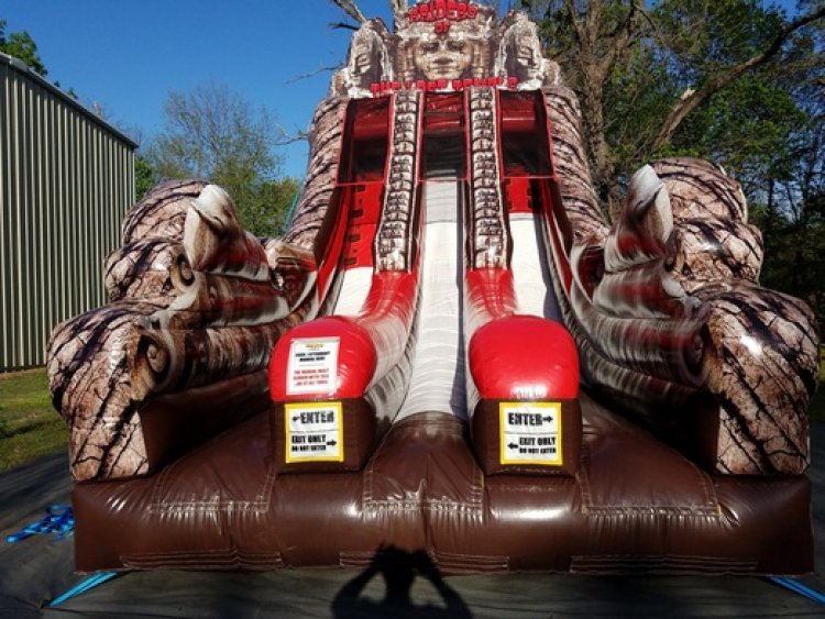 Raiders of the Lost Temple Slippery Slope Slide Oklahoma Bounce