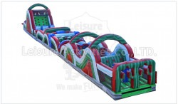 95ft Radical Run Green & Red Obstacle Course