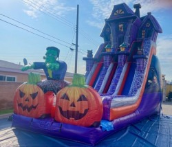 Halloween Haunted Mansion Double Lane Slide